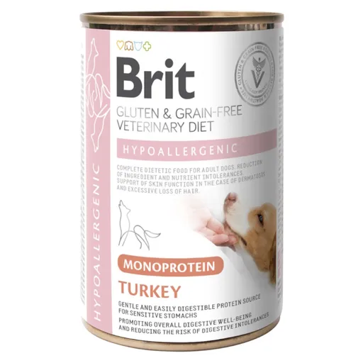 BRIT Veterinary Diet GF Mono Proteín Hypoallergenic Turkey pre psov 400 g
