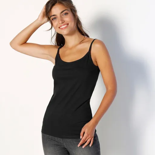 Top z bio bavlny s tenkými ramienkami