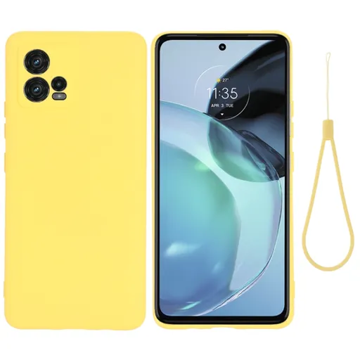 RUBBER Ochranný kryt pre Motorola Moto G72 žltý