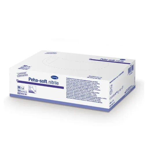 Rukavice vyšetrovacie Peha-Soft NITRILE bez pudru M 100ks