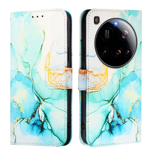 ART MARBLE Peňaženkový kryt pre Xiaomi 15 Ultra GREEN