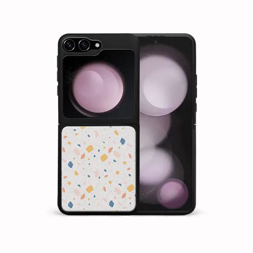 MY ART Ochranný kryt pre Samsung Galaxy Z Flip7 FE 5G / Flip6 5G ORANGE TERRAZZO (165)