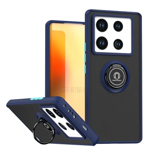 SHADOW Ochranný kryt s držiakom Infinix Note 40 Pro / 40 Pro+ 5G tmavomodrý