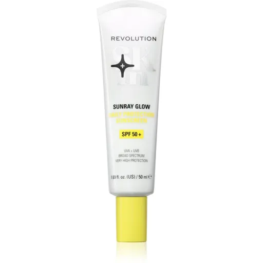 Revolution Skincare Sunray Glow Daily Protection opaľovací krém na tvár pre rozjasnenie pleti SPF 50+ 50 ml