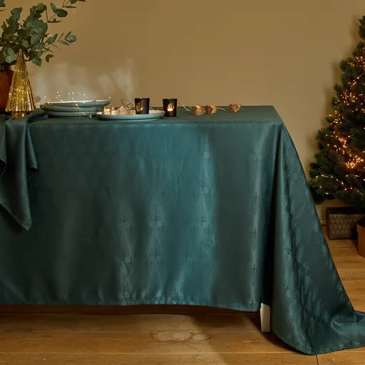 Damaskový obrus s motívom stromčekov