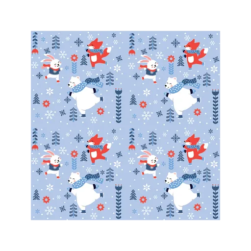 PROCOS ZIMNÉ ZÁBAVNÉ OBRÚSKY SO ZVIERATKAMI 3-VRSTVOVÉ 33X33