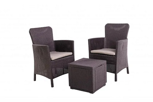 DEOKORK Záhradná ratanová zostava CRAZY BALCONY (hnedá)