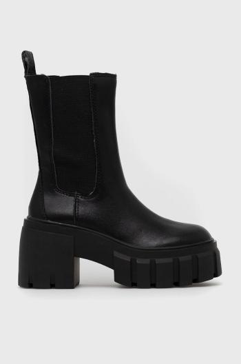 Kožené topánky chelsea Steve Madden Ballistic dámske, čierna farba, na podpätku,