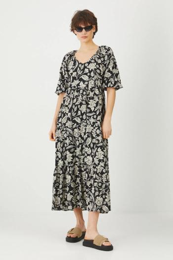 Šaty Medicine čierna farba, maxi, oversize