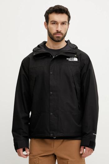 Bunda The North Face Dryvent Mono Mountain čierna farba, prechodná, oversize, NF0A88XFJK31