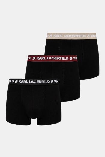 Boxerky Karl Lagerfeld 3-pak pánske, čierna farba, A1M47021
