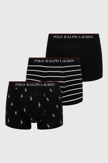 Boxerky Polo Ralph Lauren (3-pak) pánske, čierna farba, 714830299009