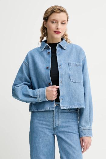 Rifľová košeľa A.P.C. surchemise samantha brodee dámska, voľný strih, s klasickým golierom, COHEQ.F02895