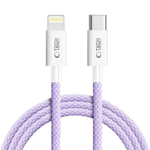TECH-PROTECT ULTRABOOST LITE Kábel USB Typ-C / Lightning 27W 200cm MAUVE