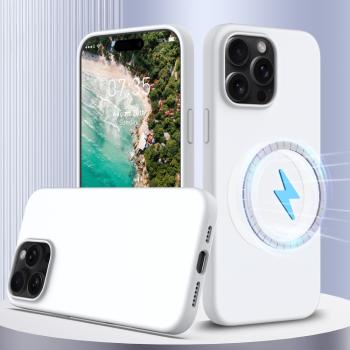RUBBER MAGSAFE Silikónový kryt pre Apple iPhone 16 Pro biely
