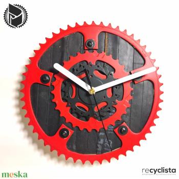 recyclock MES-054 - falióra újrahasznosított kerékpár alkatrészekből - méregzöld