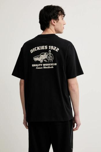 Bavlnené tričko Dickies pánske, čierna farba, s potlačou, DK0A4Z96BLK1