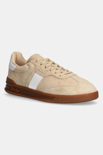 Kožené tenisky Polo Ralph Lauren HTR Aera béžová farba, 804956688