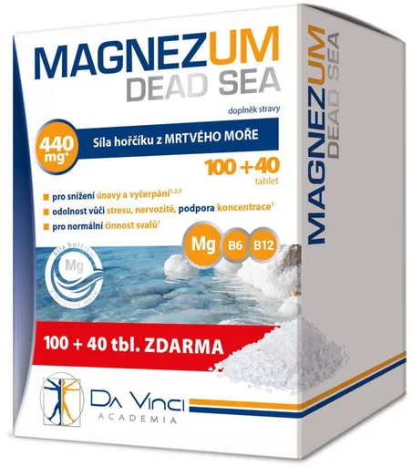 Da Vinci Academia Magnezum Dead Sea tablety s vysokým obsahom horčíka 140 tabliet