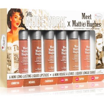 theBalm Meet Matt(e) Hughes X Ms. Nude York sada tekutých rúžov s matným efektom