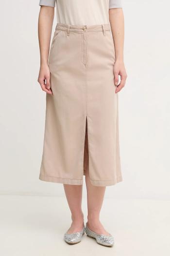 Sukňa Tommy Hilfiger béžová farba, mini, rovný strih, WW0WW44726