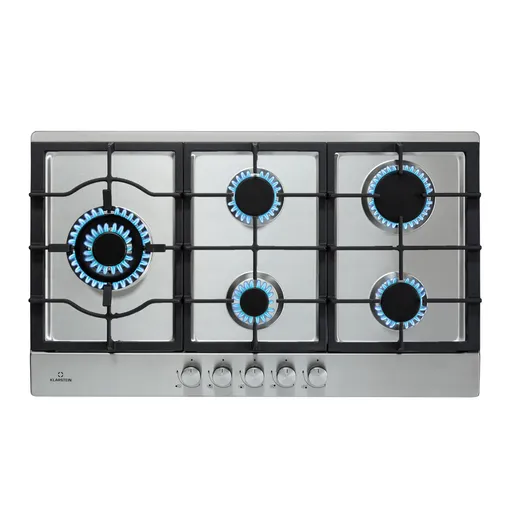 Klarstein Ignito Chef Edition, plynová varná doska, 5 Sabaf horákov, 5 zón, sklokeramika