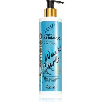 Delia Cosmetics Cameleo Fale Loki šampón pre kučeravé a vlnité vlasy s keratínom 250 ml