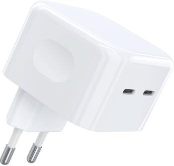 Töltő adapter Choetech Dual USB-C PD 35W Wall Charger