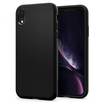 Spigen Liquid Air gumené púzdro pre pre iPhone XR, čierne (064CS24872)