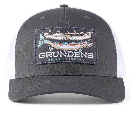 Grundéns šiltovka drift boat trucker charcoal/white