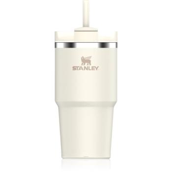Stanley Quencher H2.O FlowState™ Tumbler tumbler z nehrdzavejúcej ocele s rúrkou Cream 2.0 590 ml