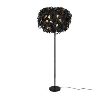 Stojaca lampa Reality Leavy čierna R40463032