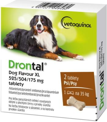 DRONTAL DOG FLAVOUR 35kg tablety na odčervenie pre psy 2tbl