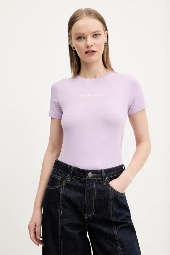 Tričko Guess Jeans dámske, fialová farba, W4YI01 J1314
