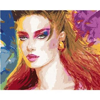 Zuty - Malování podle čísel - ŽENA S VELKOU NÁUŠNICÍ, 80x100 cm, vypnuté plátno na rám (HRAmmb11521nad)