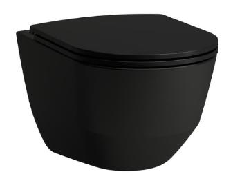 Závesné WC Laufen Pro horizontálny odtok 53x36x34,5 cm čierna matná H8209667160001
