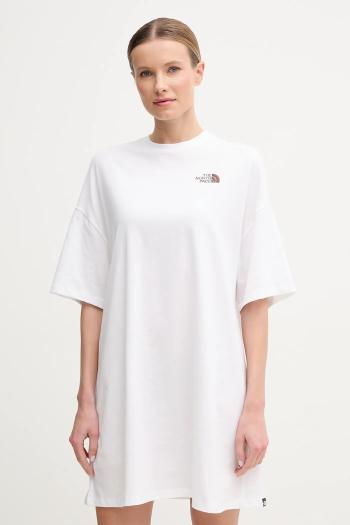 Šaty The North Face Essential biela farba, mini, oversize, NF0A87NF94X1