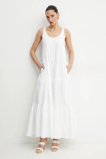 Šaty MICHAEL Michael Kors biela farba, maxi, áčkový strih, MS582WLF4C