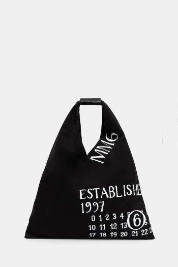 Bavlnená taška MM6 Maison Margiela čierna farba, S54WD0039