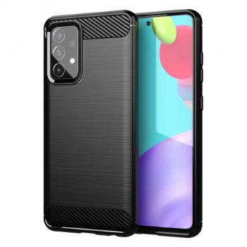 MG Carbon Case Flexible silikónový kryt na Samsung Galaxy A72 4G, čierny