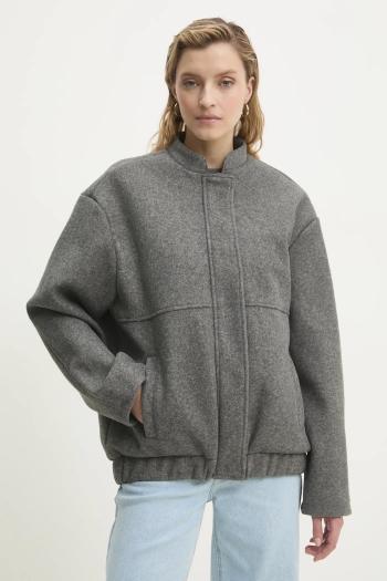 Bunda Answear.LAB šedá farba, prechodná