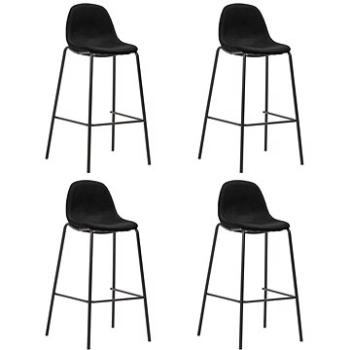Barové stoličky 4 ks čierne textil, 281536
