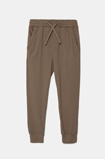 Detské tepláky Abercrombie & Fitch béžová farba, jednofarebné, KI234-4055