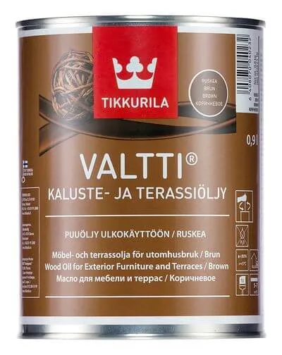 TIKKURILA VALTTI TERRACE & FURNITURE OIL - Olej na drevený nábytok a terasy hnedá 0,9 L