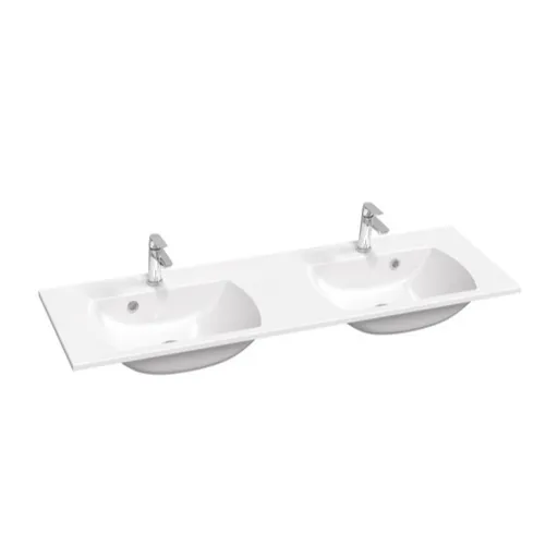 Ravak Classic Slim dvojumývadlo 130x45 cm dva otvory pre batériu XJX01113001