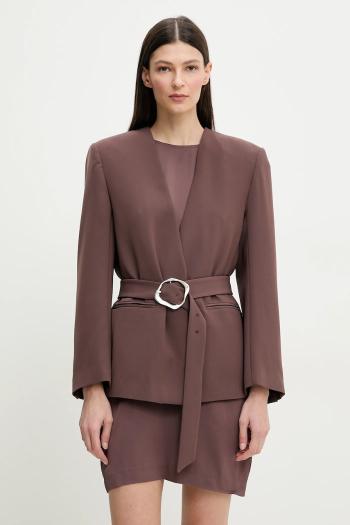 Sako ISABELLE BLANCHE hnedá farba, jednoradová, jednofarebná, IS25SS-J040-T008