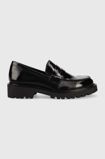 Kožené mokasíny Vagabond Shoemakers KENOVA dámske, čierna farba, na plochom podpätku, 5241.360.20