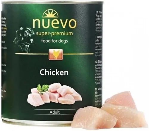 NUEVO dog Adult Chicken konzervy pre psy 6x400g