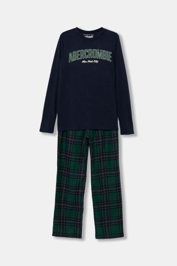 Detské pyžamo Abercrombie & Fitch tmavomodrá farba, vzorovaná