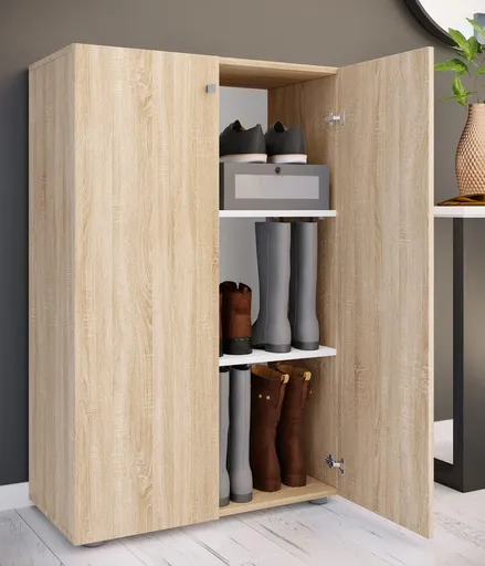 VCM Botník Lona XL 3dílný, dub sonoma